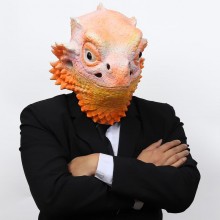 Funny Creepy Cosplay Animal Lizard Head Cover Scary Halloween Mask