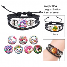 Sanrio Melody kitty Cinnamoroll Kuromi changeable pattern bracelets set