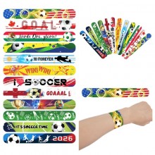 1pcs 2026 Football FIFA World Cup Slap Bracelets Wrisrtbands