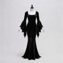 Hallowmas Black Witch Dress Cosplay Costume