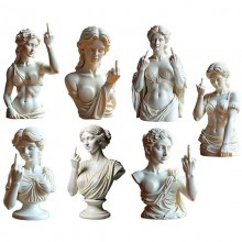 Venus With Attitude Vienna Goddess Middle Finger Funny Resin Craft Figure