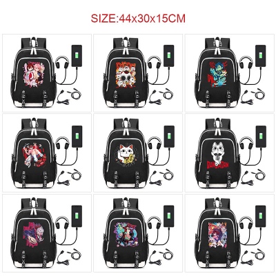 DANDADAN anime USB charging laptop backpack school bag