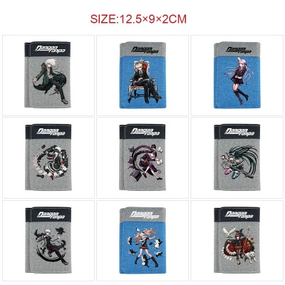 Dangan Ronpa anime Three Fold Button Wallet Purse