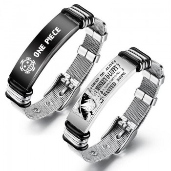 One Piece Luffy Zoro Ace Stainless Steel Bracelets