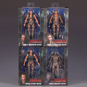 NECA Predator 30th Anniversary Jungle Encounter Dutch Arnold Schwarzenegger figure