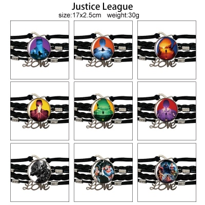 Justice League braided gemstone bracelet hand chain