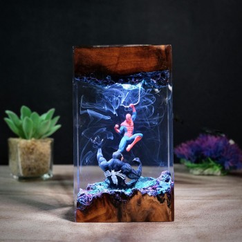 Spider-Man Venom Lamp Epoxy Resin LED Night Light