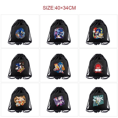 Sonic the Hedgehog anime drawstring backpack bag