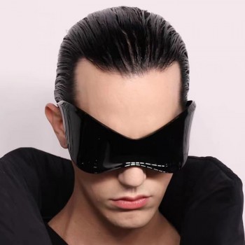 Oversized Cyberpunk Retro One Piece Sunglasses with Future