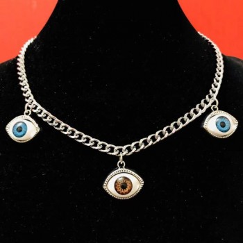 Gothic Kpop Evil Eye Chain Choker Necklace