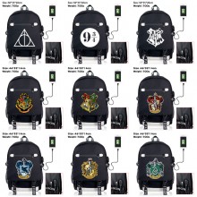 Harry Potter USB charging laptop backpack school bag