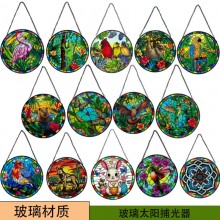 Two-sided Glass Window Hangings Pendant Wall Decor