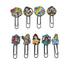 Princess Snow White Mulan Mermaid Metal Collection Paperclips Bookmarks