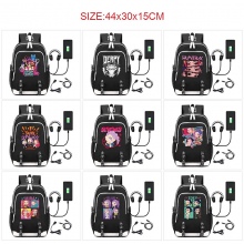 K-POP Demon Hunters USB charging laptop backpack school bag