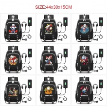 Undertale game USB charging laptop backpack school bag