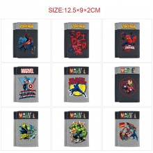 Super Hero Iron Spider-man Super Man Batman Three Fold Button Wallet Purse