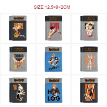 Haikyuu anime Three Fold Button Wallet Purse