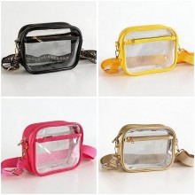 PU transparent waterproof satchel shoulder bag