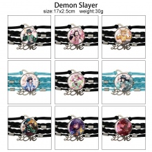 Demon Slayer anime braided gemstone bracelet hand ...