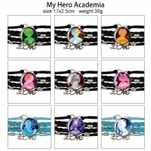 My Hero Academia braided gemstone bracelet hand ch...
