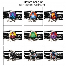 Justice League braided gemstone bracelet hand chai...