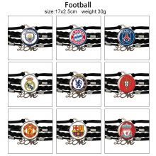 Football Arsenal Barcelona braided gemstone bracel...