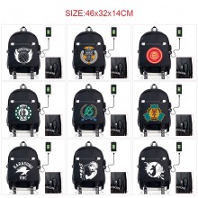 Haikyuu USB charging laptop backpack school bags