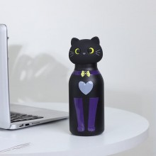 Black Cat Shaped Insulated Vaccum Water Bottle Ket...