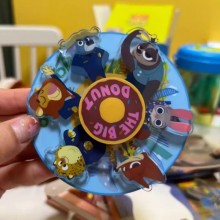 Zootopia anime acrylic Magnetic Rotating Refrigera...