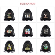 Snoopy anime drawstring backpack bag