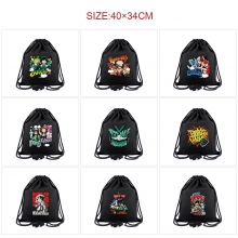 My Hero Academia anime drawstring backpack bag