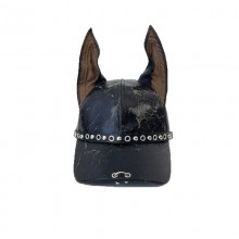 Niche Punk Leather Rivet Dog Ears Baseball Cap Hip Hop Hat