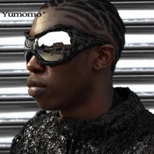 Retro Sunglasses with Glue Spikes Rivet Punk Sun g...