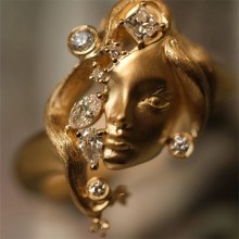 Classics Antique Beauty Portrait Opening Adjustabl...
