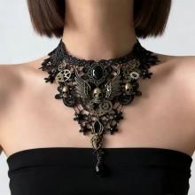 Gothic Black Lace Choker NecklaceS