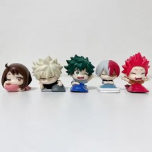 5pcs/set 6cm My Hero Academia sleeping anime figures(OPP bag)