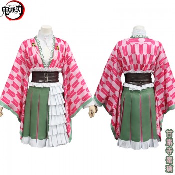 Demon Slayer Kanroji Mitsuri cosplay costume kimono dress