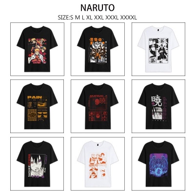 Naruto anime summer short sleeve cotton t-shirts