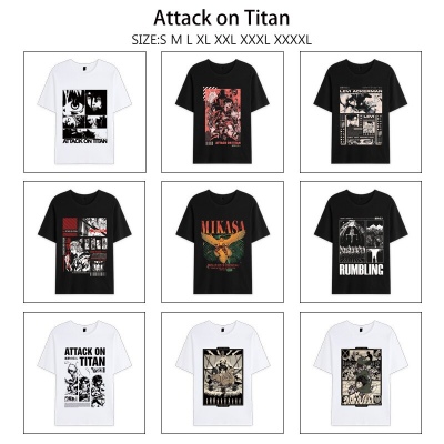 Attack on Titan anime summer short sleeve cotton t-shirts