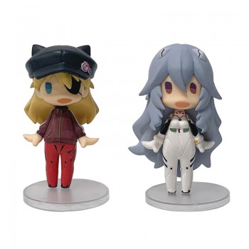 10cm Q EVA Ayanami Rei Asuka Langley anime figure