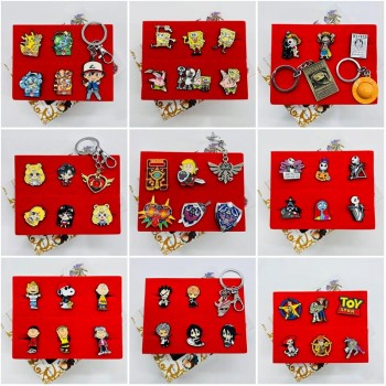 Pokemon One Piece Zelda Sailor Moon alloy brooch pins set