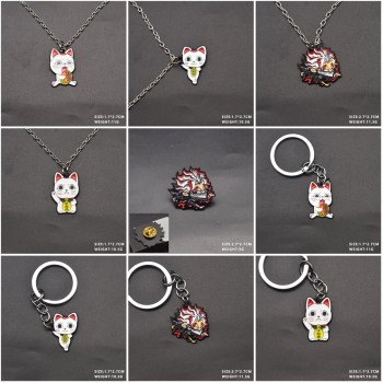 Dandadan anime alloy key chains necklace brooch pins