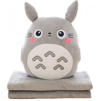 Totoro pillow quilt dual-use pillow folding air conditioning blanket