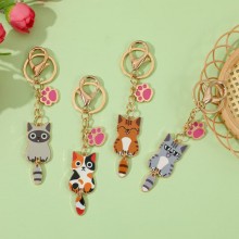 Cute Cat Metal Keyring Key Chains Keychains