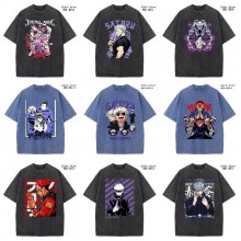 Jujutsu Kaisen anime short sleeve wash water worn-out cotton t-shirt