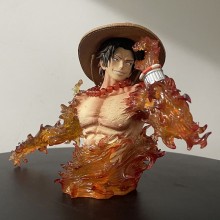 14cm One Piece Ace half body figure(can lightable)