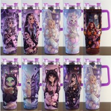 Cartoon girl 40oz Stainless Steel Bottle Mugs Cups
