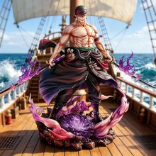 28cm One Piece Roronoa Zoro King of Hell anime figure(can lightable)
