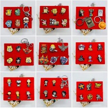 Pokemon One Piece Zelda Sailor Moon alloy brooch pins set