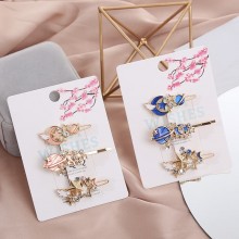 Dreamy Pink Blue Color Planet Hair Clip Hairpin